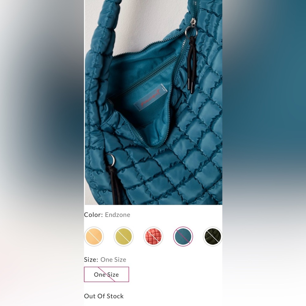 Free People Movement ~ Quilted Carryall Bag/Purse * NWT * - Picture 10 of 12
